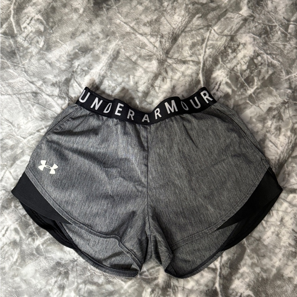 Under Armour Women's Athletic Shorts in Gray and Black